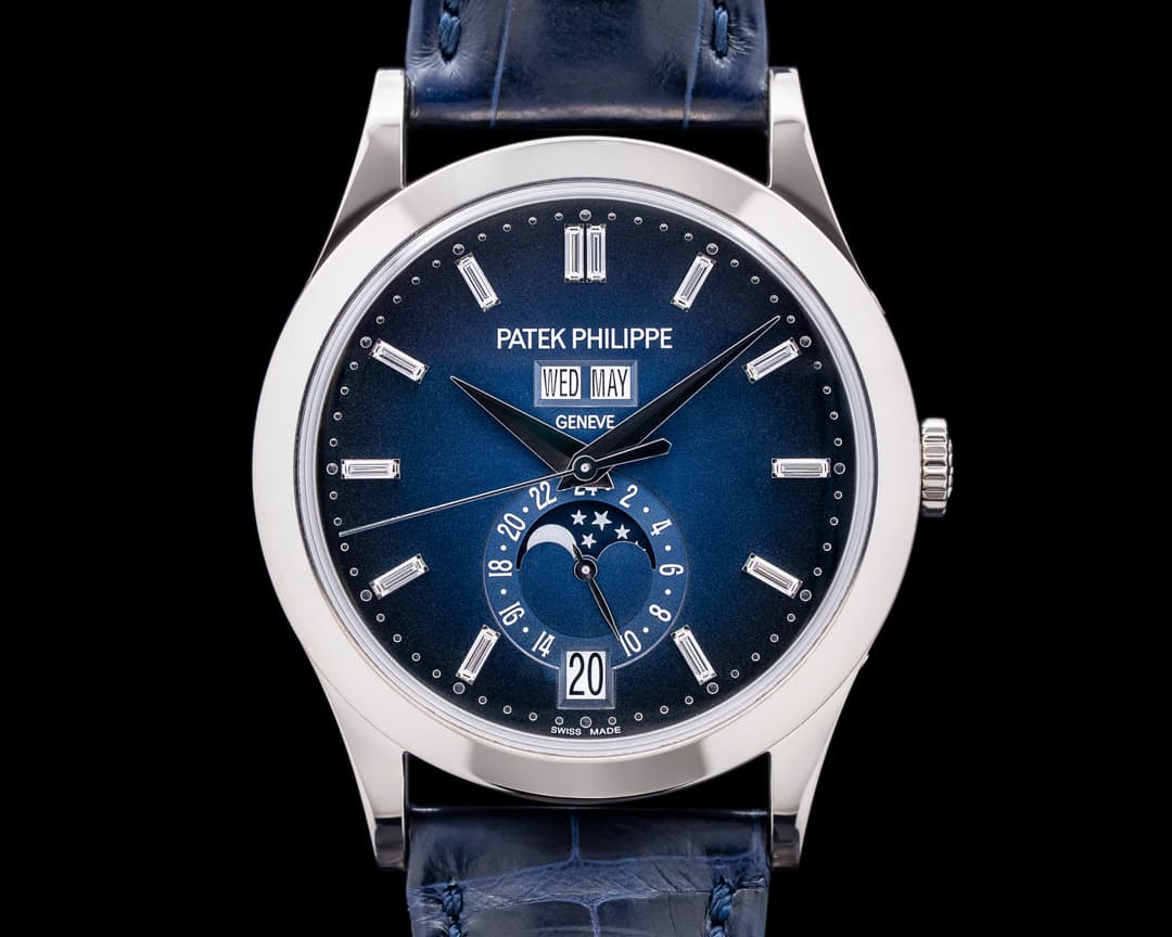 Patek Philippe 5396G Annual Calendar 18K White Gold Blue Baguette Dial 2025
