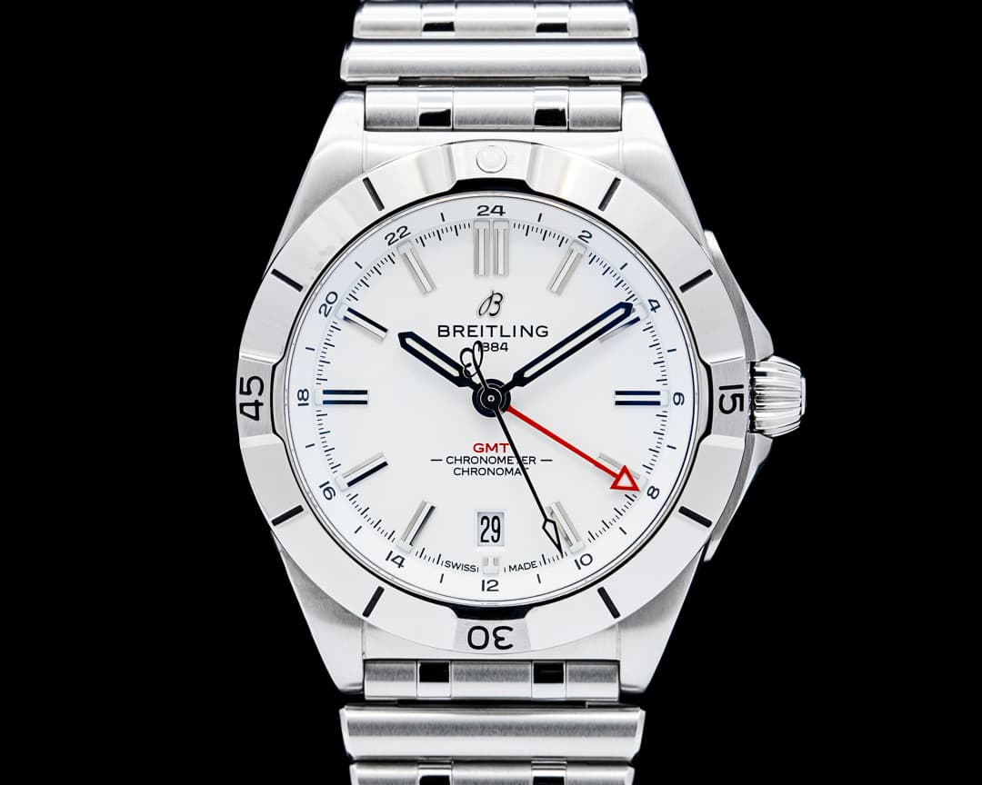 Breitling A32398 Chronomat Automatic GMT 40 SS White Dial