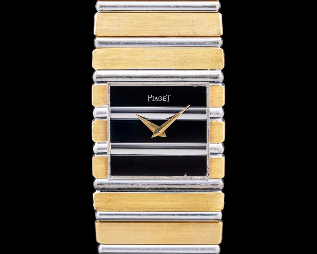 Piaget 7131 Polo 18K YG / 18K WG Black Dial