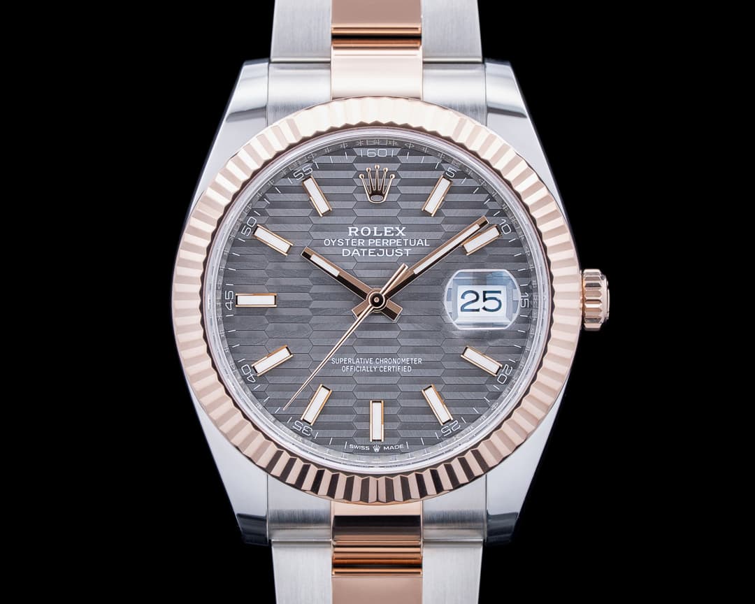 Rolex 126331 Datejust 41 SS / 18K Rose Gold Slate Gray Dial