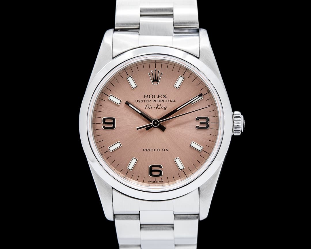 Rolex 14000 Air King SS Salmon Dial