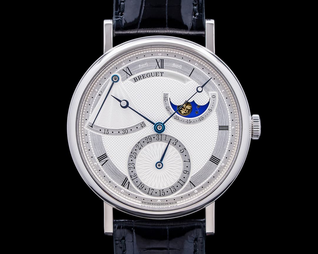 Breguet 7137BB Classique Phase de Lune 18K White Gold Silver Dial