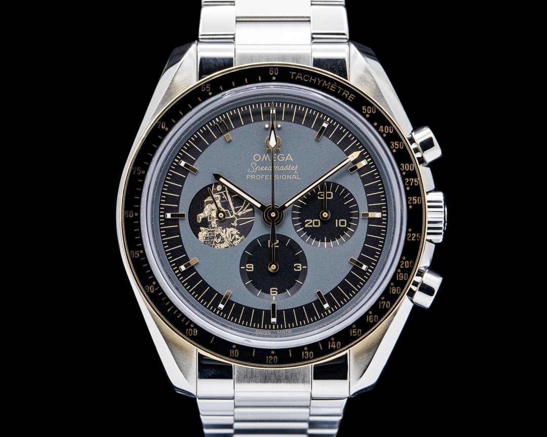 Image of Omega Speedmaster Apollo 11 50th Anniversary SS / 18K Moonshine Gold Gray Dial