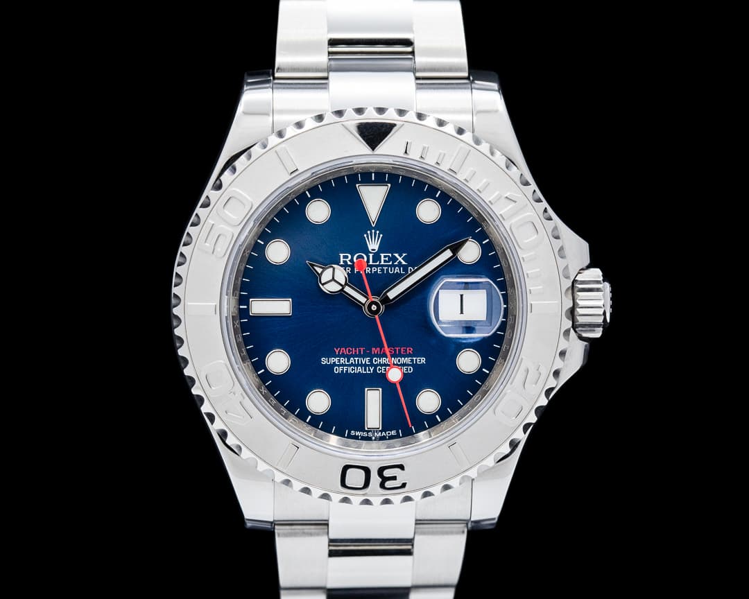 Rolex 116622 Yacht Master SS / Platinum Bezel Blue Dial
