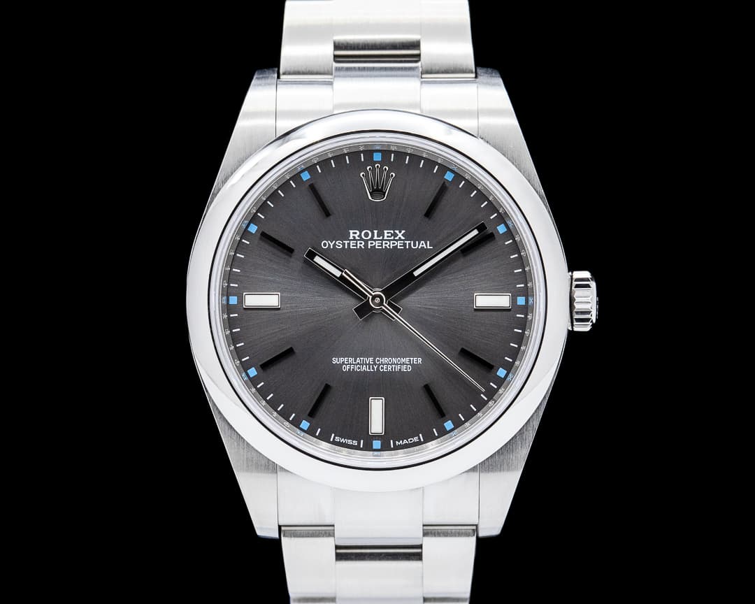 Rolex 114300 Oyster Perpetual 39 SS Gray Dial