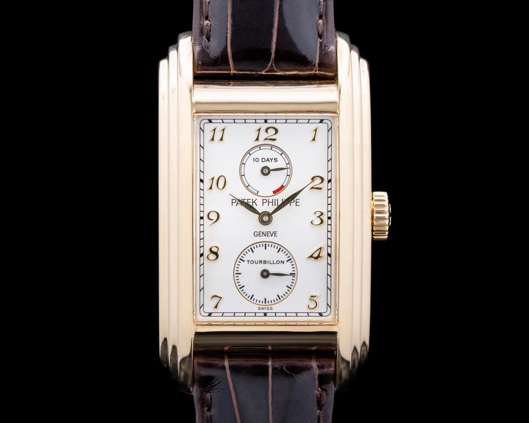 Patek Philippe 5101J-001 Gondolo 10 Day Tourbillon 18K Yellow Gold Silver Dial