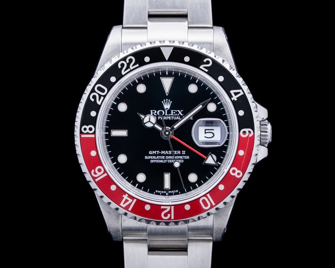 Rolex 16710A GMT-Master II "Coke" SS Black Dial Circa. 1999