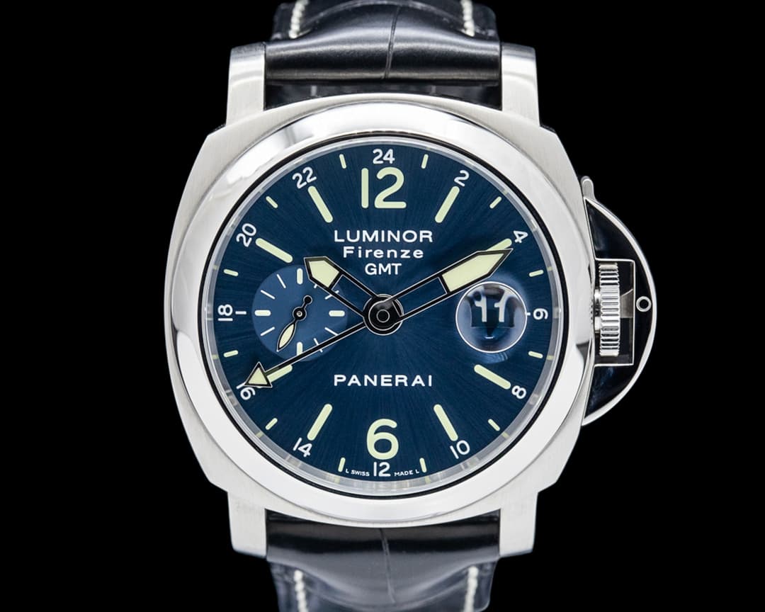Image of Panerai PAM00228 Luminor GMT Firenze SS Blue Dial