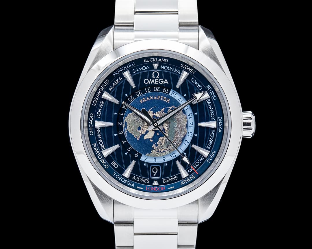Omega Seamaster Aqua Terra 150M Worldtimer SS Blue Dial 2025