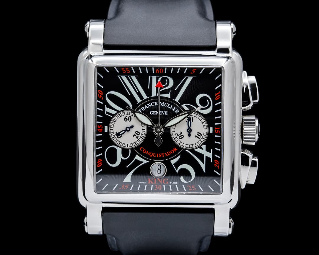 Franck Muller 10000 K CC Cortez King Conquistador SS Black Dial