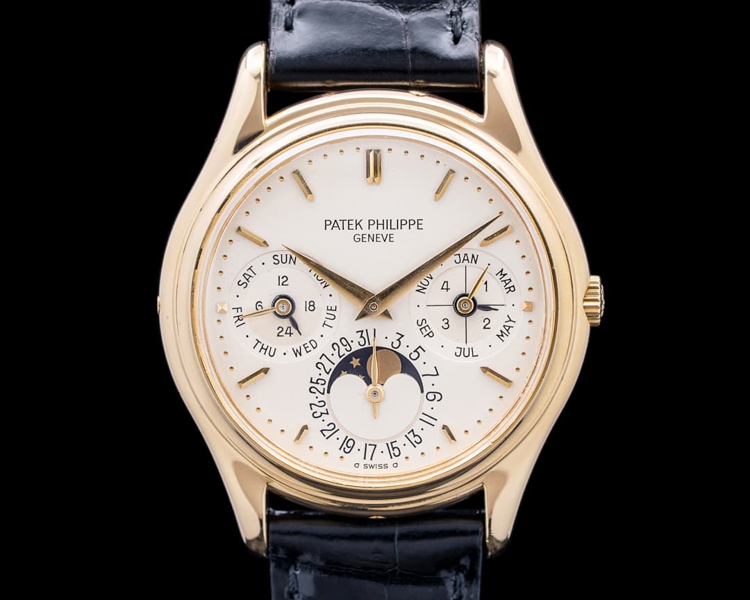 Patek Philippe 3940J Perpetual Calendar 18K Yellow Gold Silver Dial
