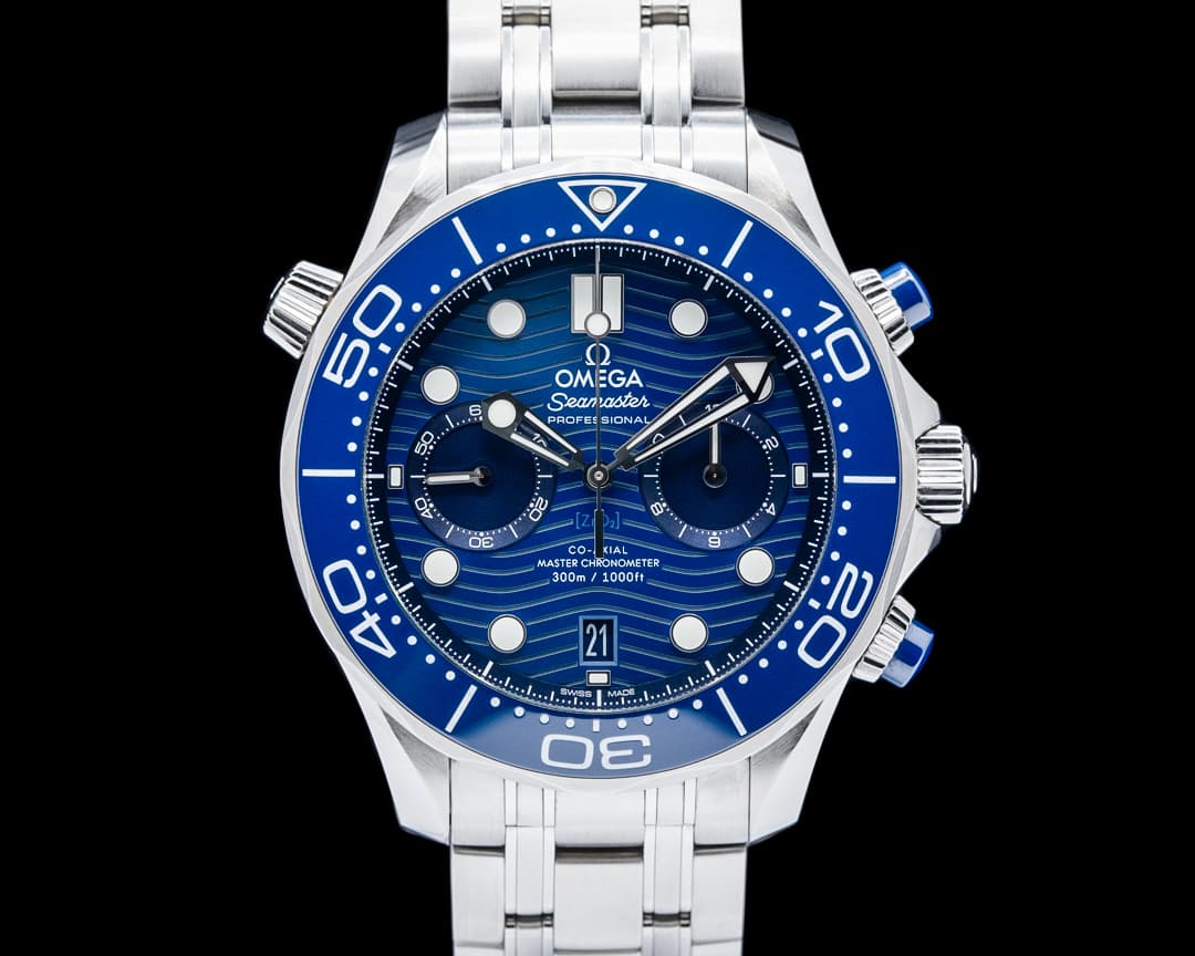 Image of Omega Seamaster Diver 300M Chronograph SS Blue Dial