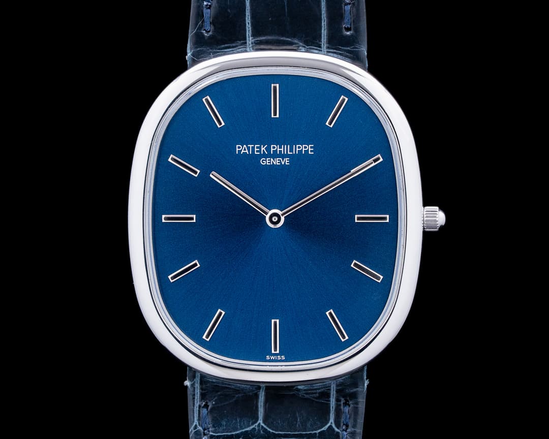 Patek Philippe 5738P Golden Ellipse Platinum Blue Dial