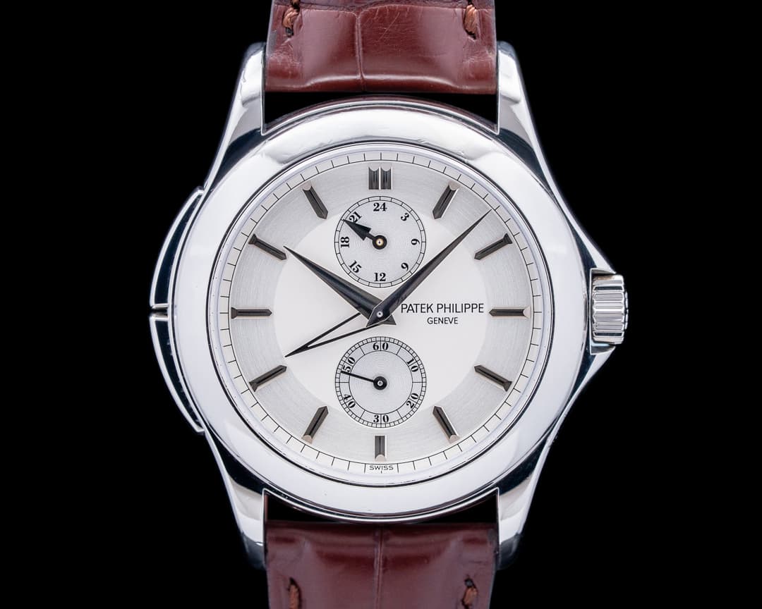 Patek Philippe 5134P Calatrava Travel Time Platinum Silver Dial