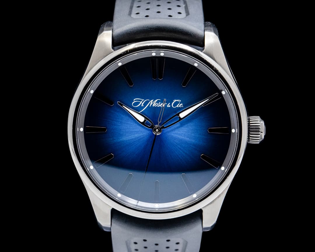 H. Moser & Cie. 3200-1205 Pioneer Centre Seconds DLC Funky Blue Dial