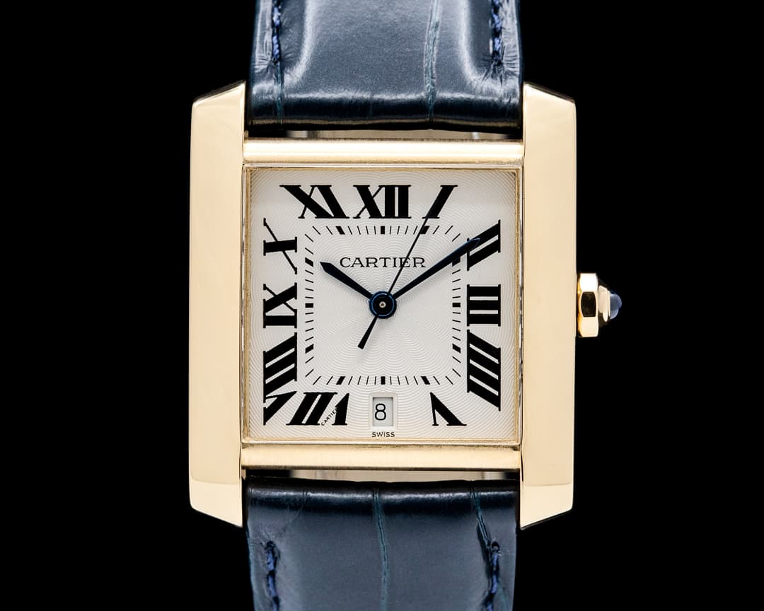 Image of Cartier 1840 Tank Francaise 18K Yellow Gold Silver Dial