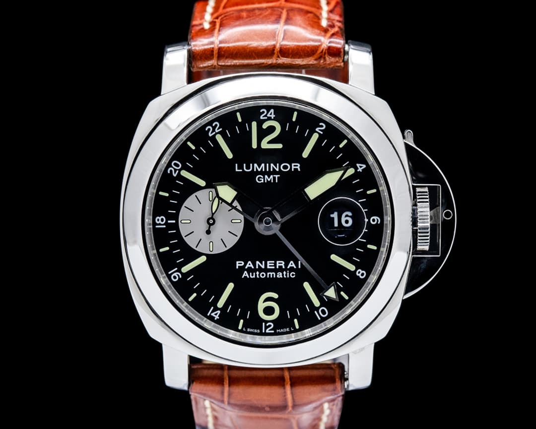 Panerai PAM00088 Luminor GMT SS Black Dial