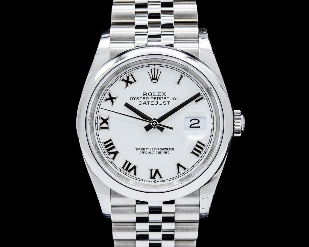 Image of Rolex 126200 Datejust 36 Jubilee SS White Roman Dial