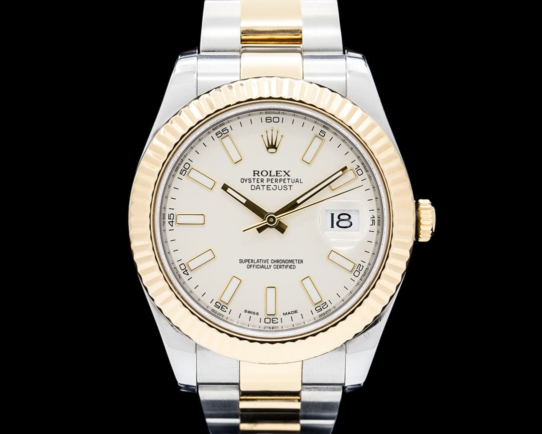 Rolex 116333 Datejust II 18K YG / SS Ivory Dial