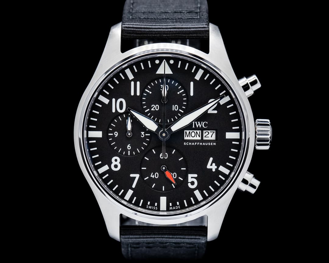 Image of IWC Pilot's Watch Chronograph SS Black Dial