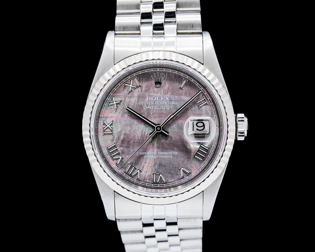Rolex 16234 Datejust 36mm SS Tahitian Mother of Pearl Dial Circa. 1993 RARE
