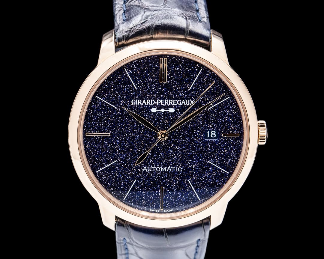 Girard Perregaux 1966 Orion 18K Rose Gold Blue Aventurine Dial