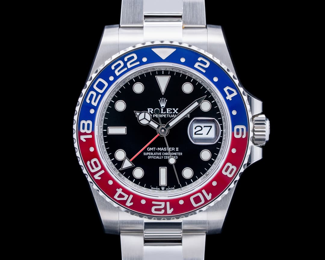 Rolex 126710BLRO GMT-Master II Pepsi Bezel SS Black Dial