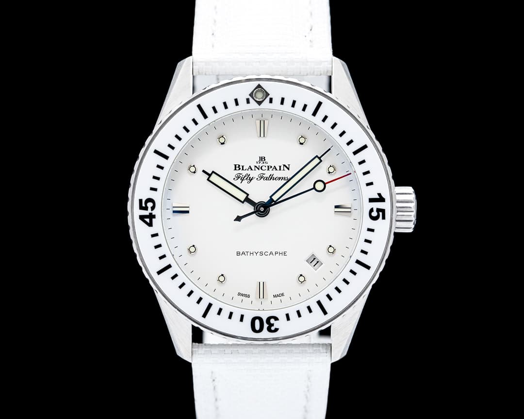 Blancpain 5100 Fifty Fathoms Bathyscaphe SS White Dial