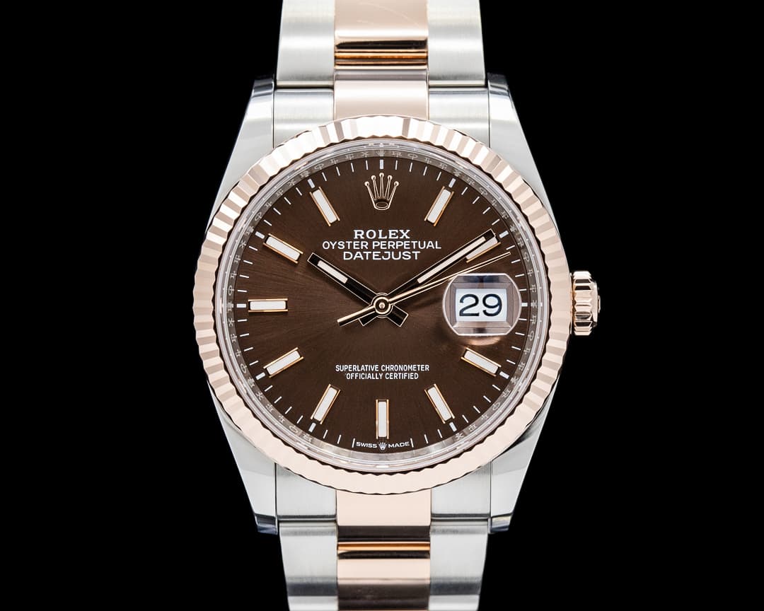 Image of Rolex 126231 Datejust 36 SS / Everose Gold Brown Dial