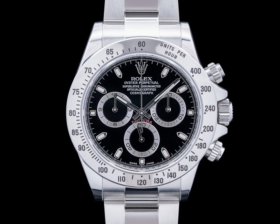 Rolex 116520 Daytona Chronograph SS Black Dial