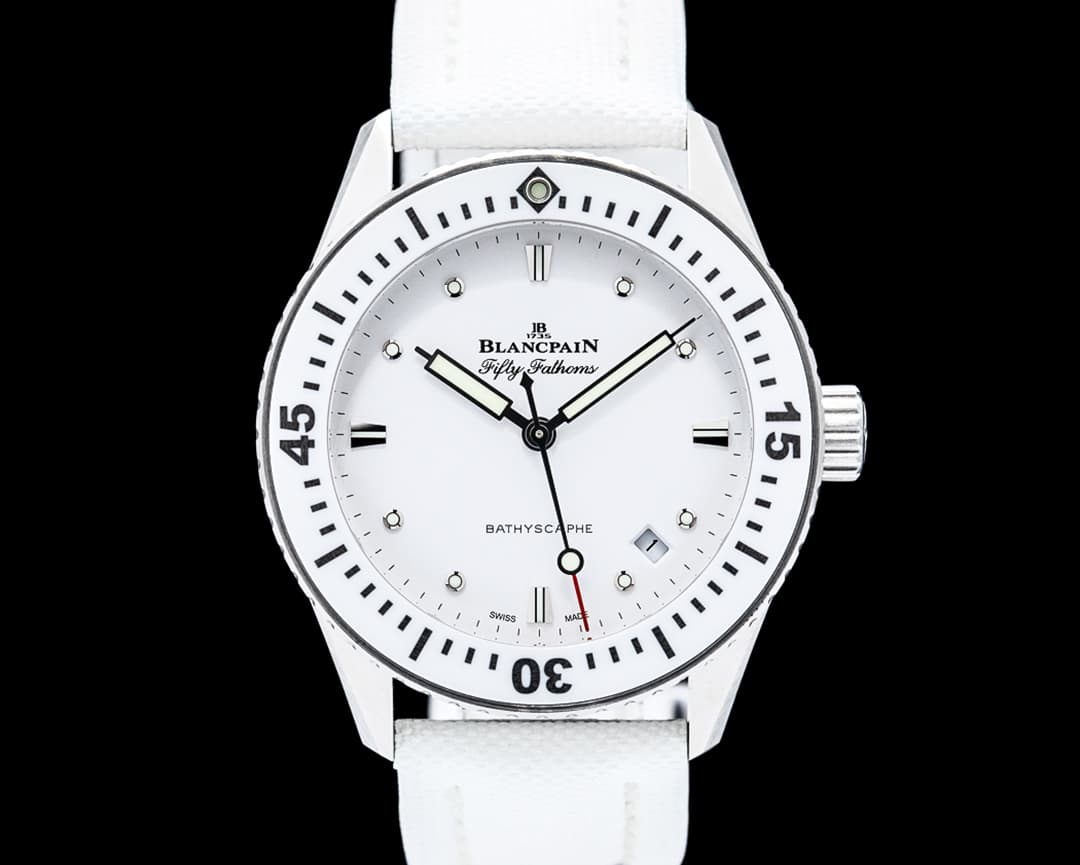 Blancpain 5100 Fifty Fathoms Bathyscaphe SS White Dial