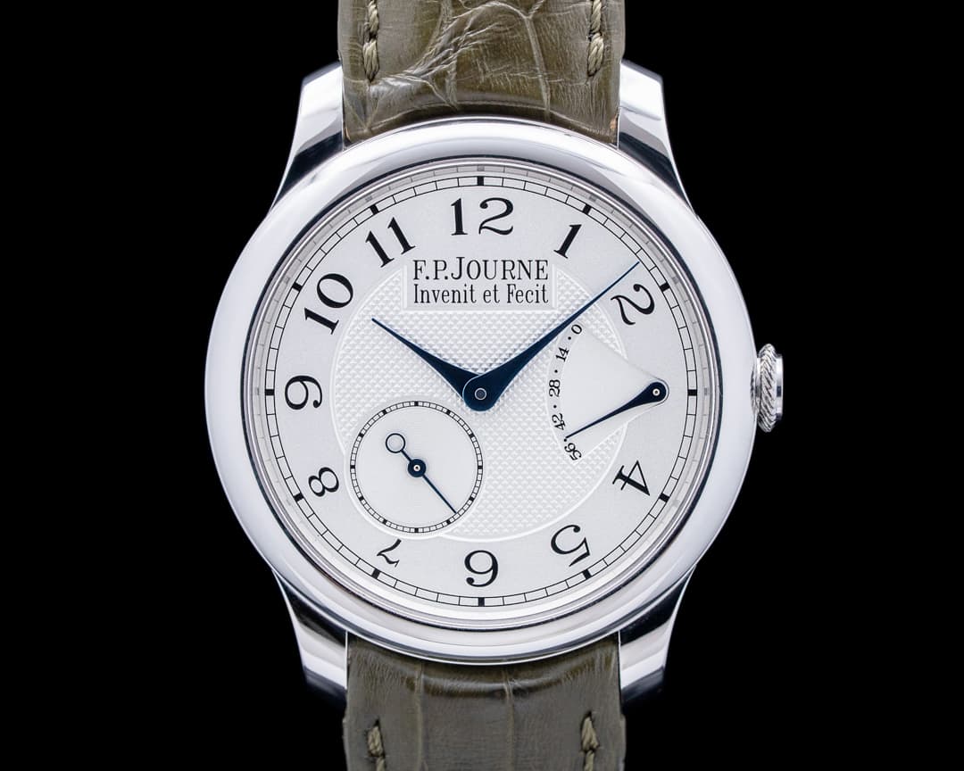 F. P. Journe Chronometre Souverain Platinum Guilloche Silver Dial
