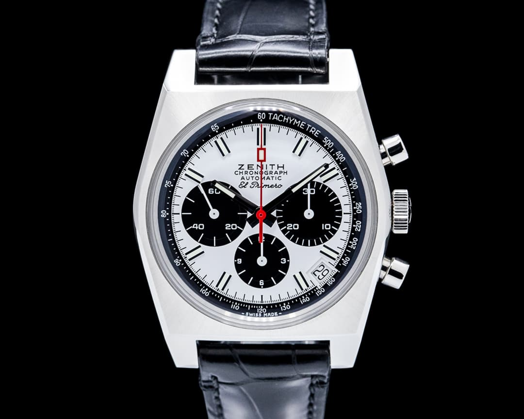 Zenith El Primero A384 Revival 50th Anniversary SS White Panda Dial