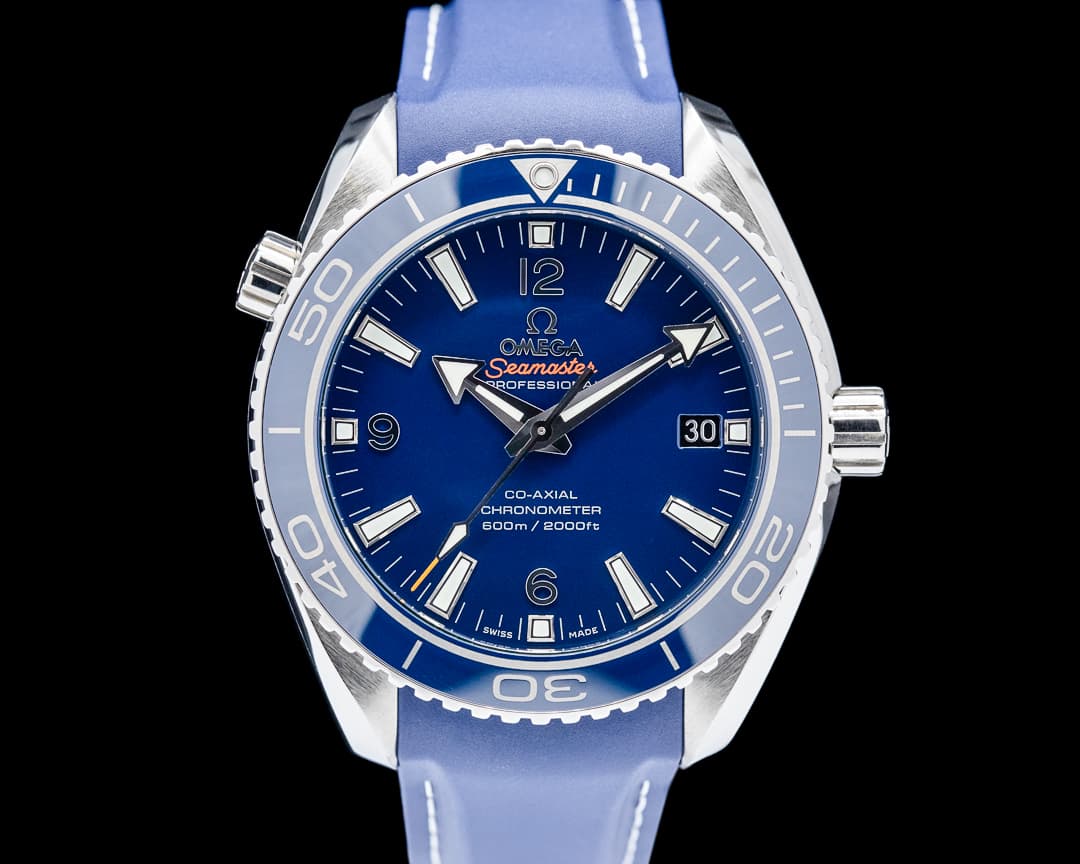 Omega Seamaster Planet Ocean 600M Co-Axial 42 Titanium Blue Dial