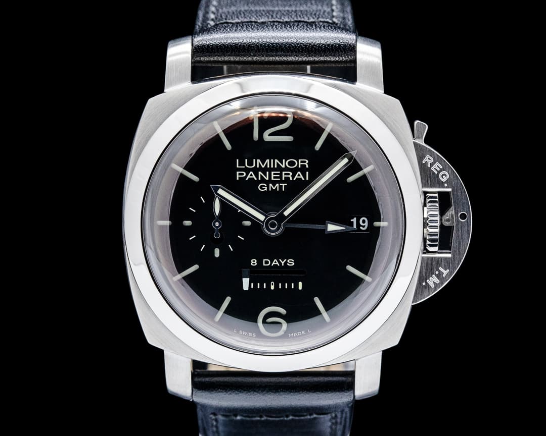 Panerai PAM00233 Luminor 1950 8 Days GMT SS Black Dial LIMITED