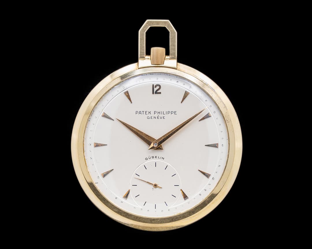 Patek Philippe 770 Pocket Watch "Gubelin" 18K Yellow Gold Silver Dial