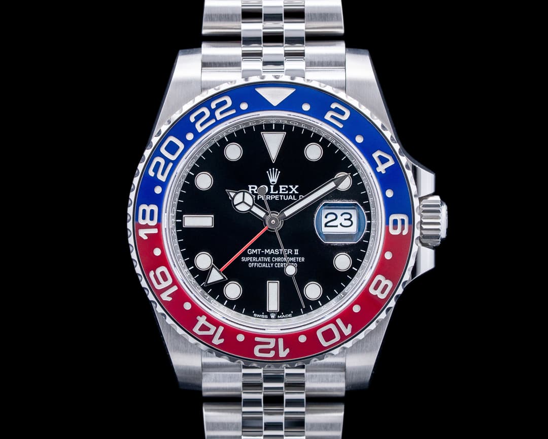 Rolex 126710BLRO GMT-Master II Pepsi Bezel SS Black Dial