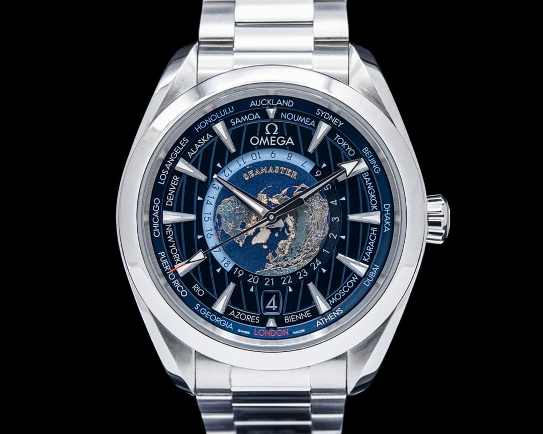Omega Seamaster Aqua Terra 150M Worldtimer SS Blue Dial