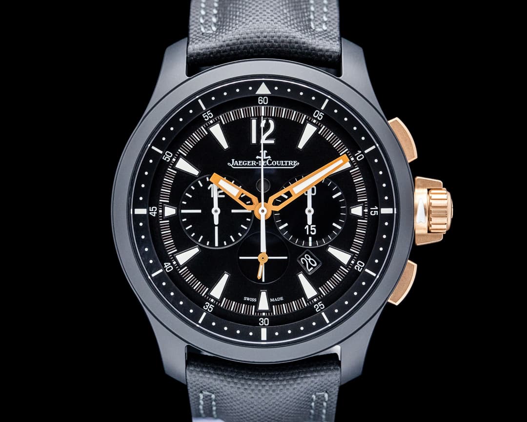Jaeger LeCoultre Q205L570 Master Compressor Chronograph Ceramic 18K RG Black Dial