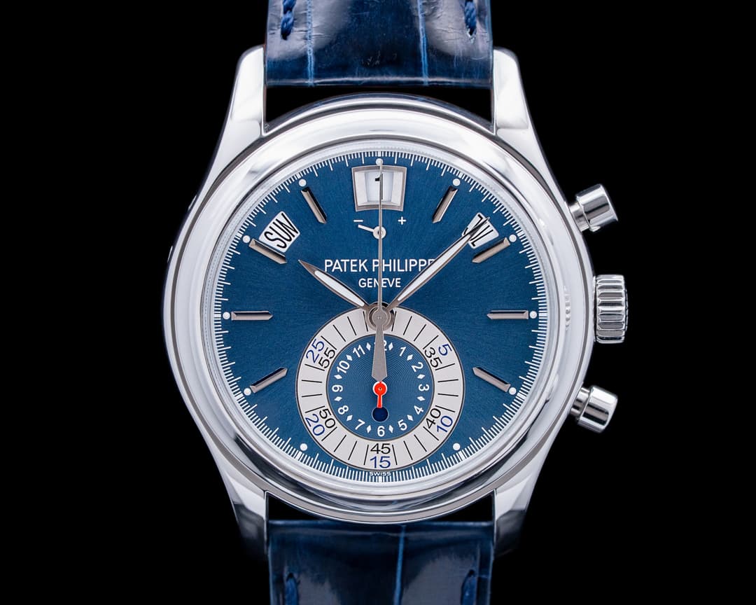 Image of Patek Philippe 5960P Annual Calendar Chronograph Platinum Blue Dial