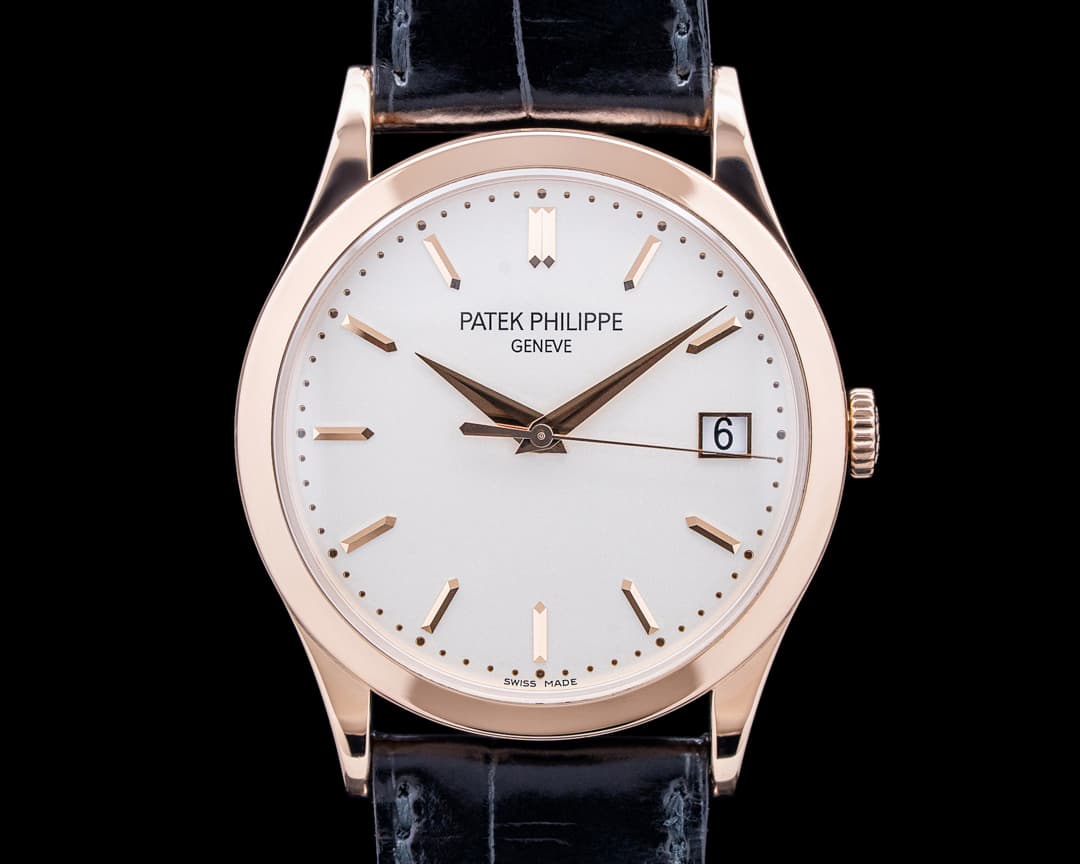 Image of Patek Philippe 5296R Calatrava 18K Rose Gold Silver Dial