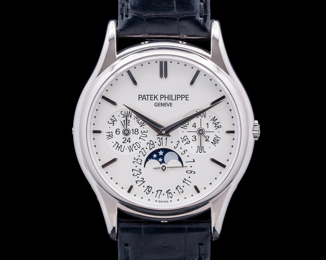 Image of Patek Philippe 5140G Perpetual Calendar Ultra Thin 18K White Gold Silver Dial