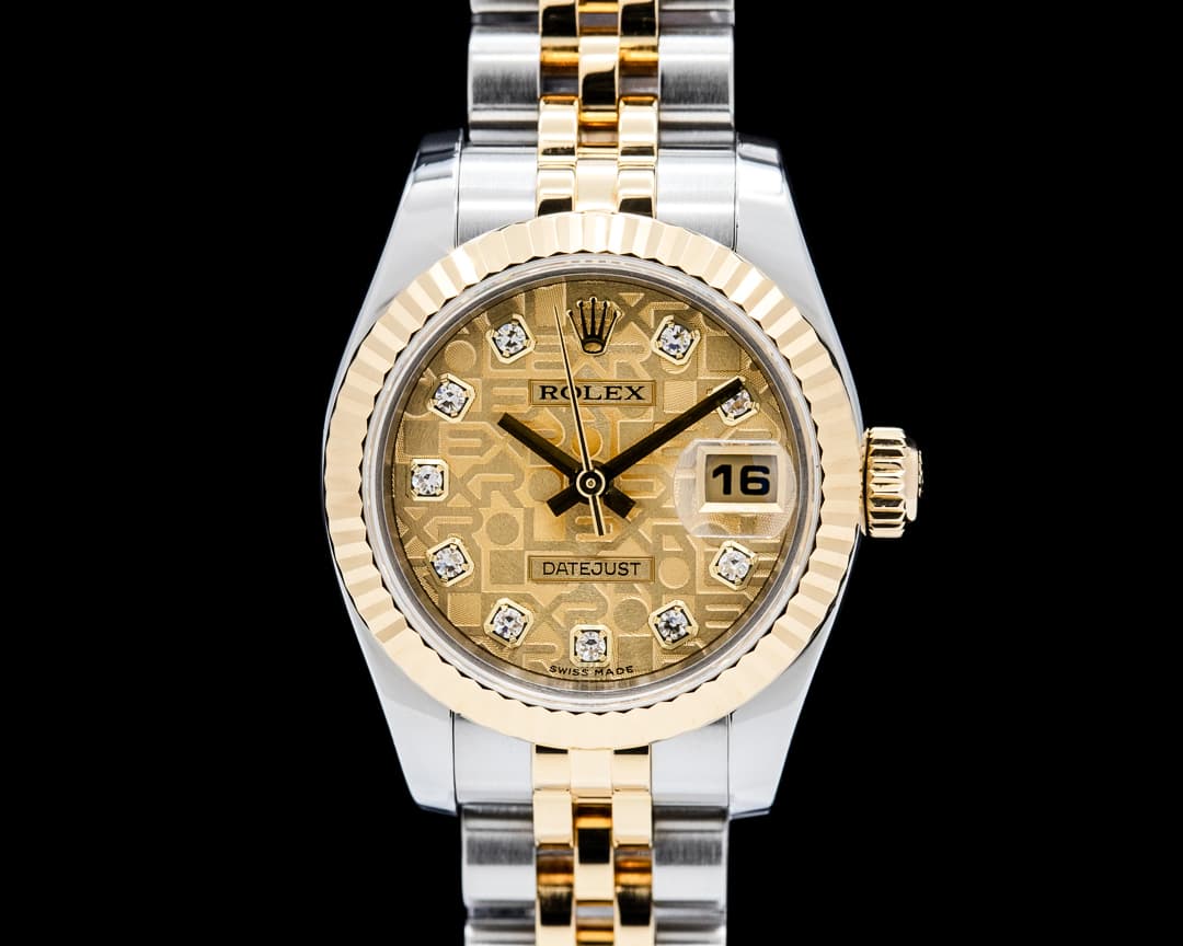 Image of Rolex 179173 Lady-Datejust 18K YG / SS Champagne Jubilee Dial Circa. 2005