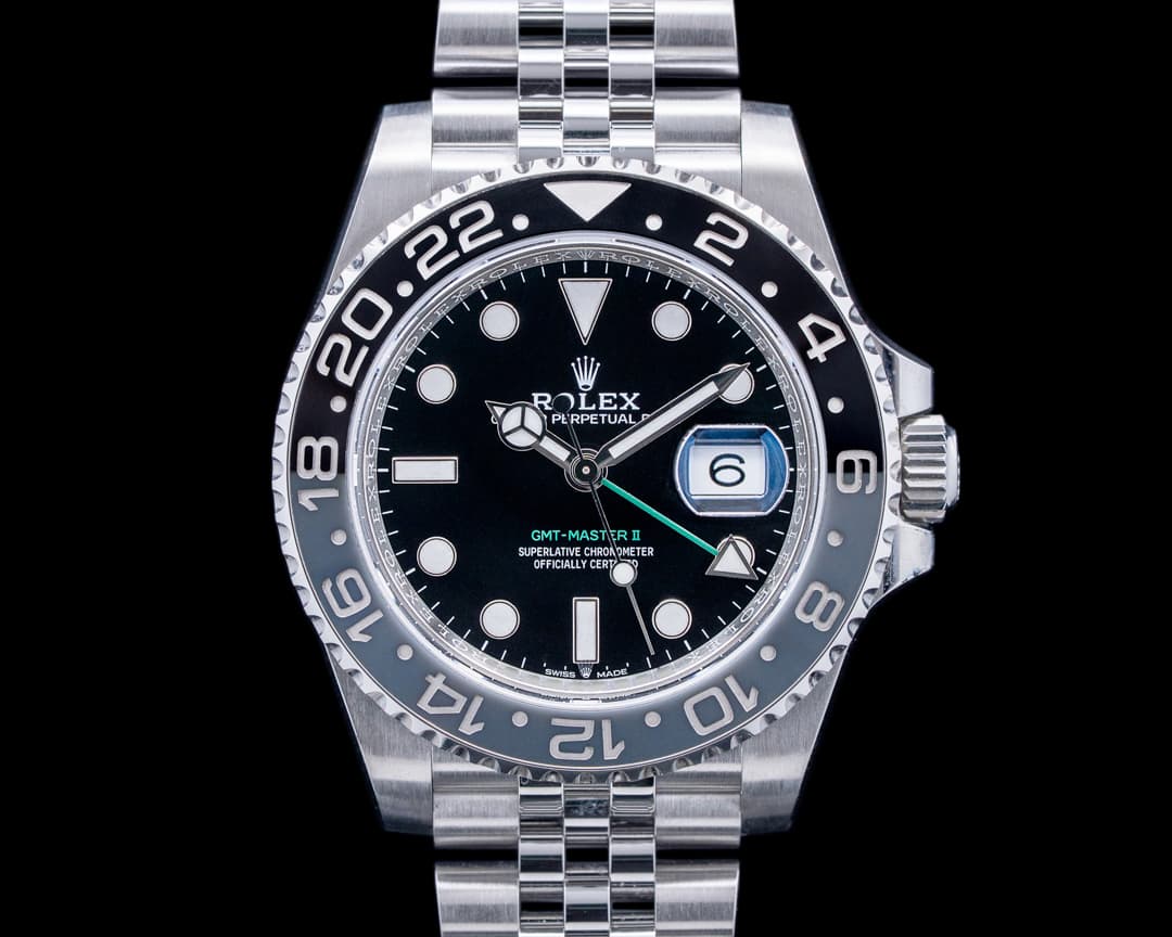 Rolex 126710GRNR GMT-Master II "Bruce Wayne" SS Black Dial