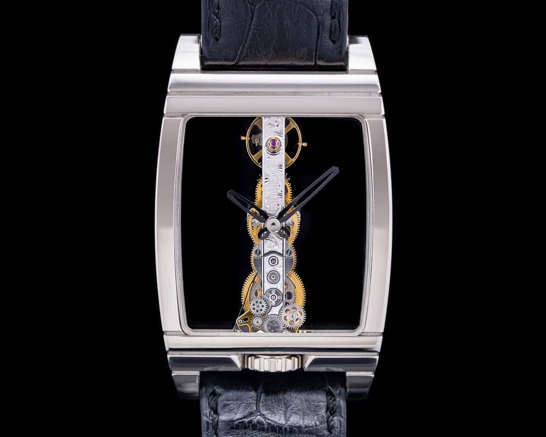 Corum 113.750.59 Golden Bridge "50th Anniversary" 18K White Gold Skeleton Dial