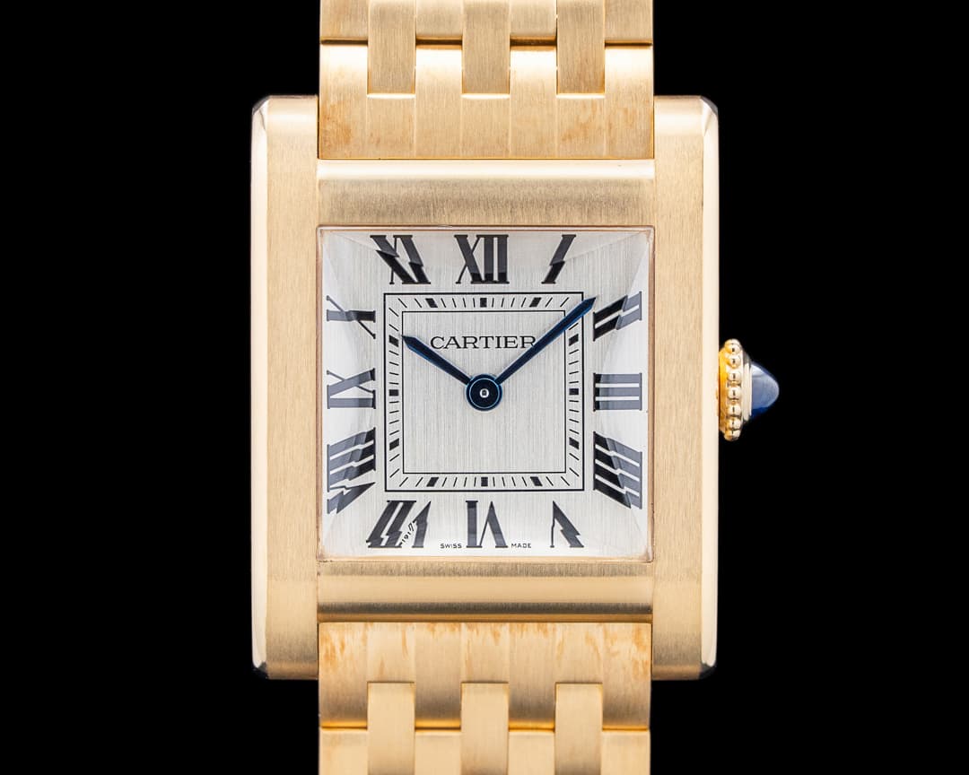 Cartier WGTA0110 Tank Normale 18K Yellow Gold Silver Dial LIMITED