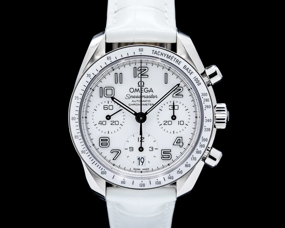 Omega Speedmaster Chronograph 38 SS White Dial
