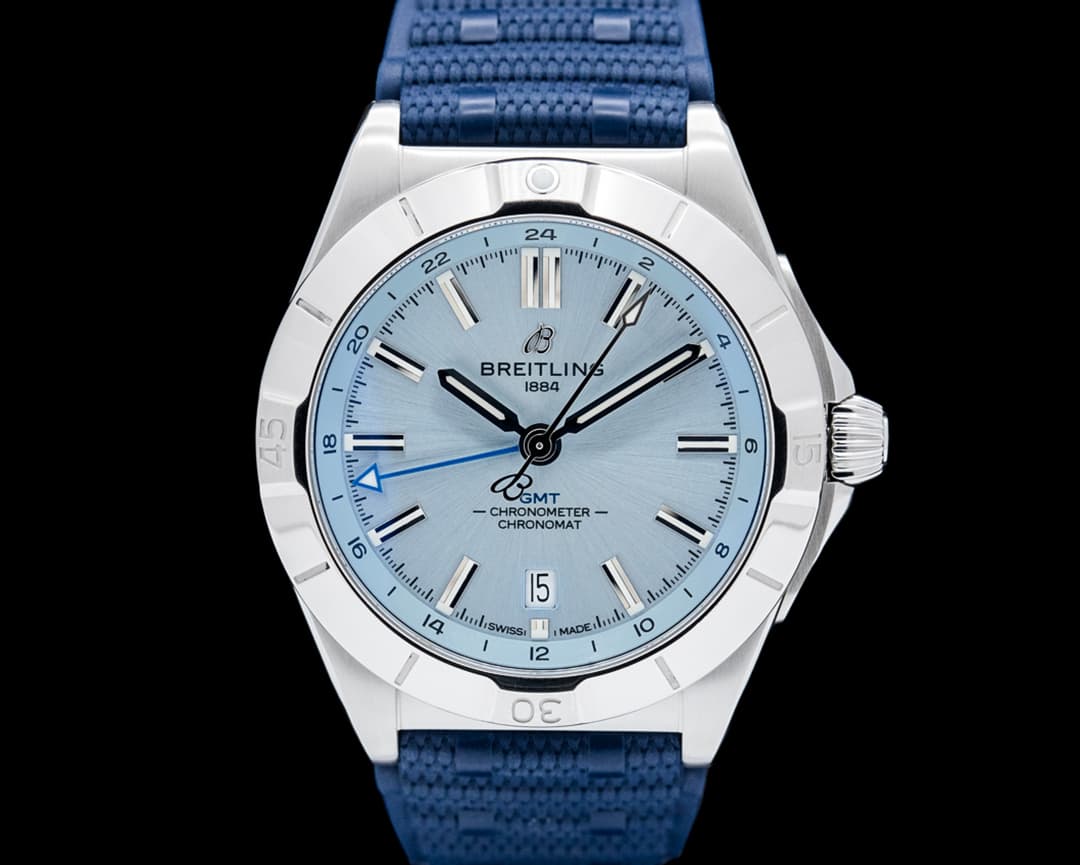 Image of Breitling Chronomat Automatic GMT 40 SS / Platinum Blue Dial