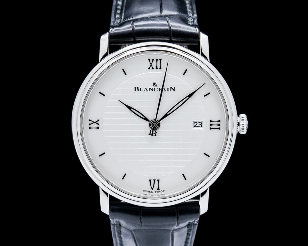 Image of Blancpain 6651 Villeret Ultraplate SS Silver Dial