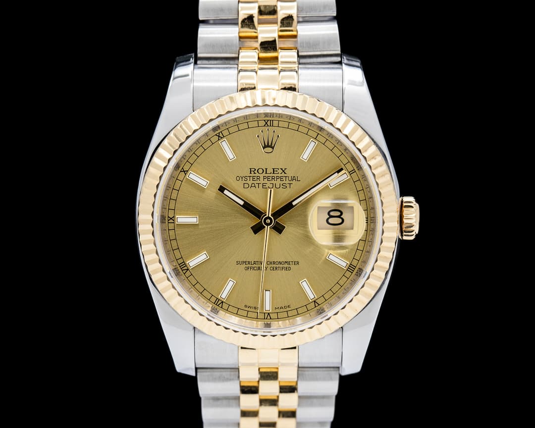 Image of Rolex 116233 Datejust 36 Jubilee SS / 18K YG Champagne Dial